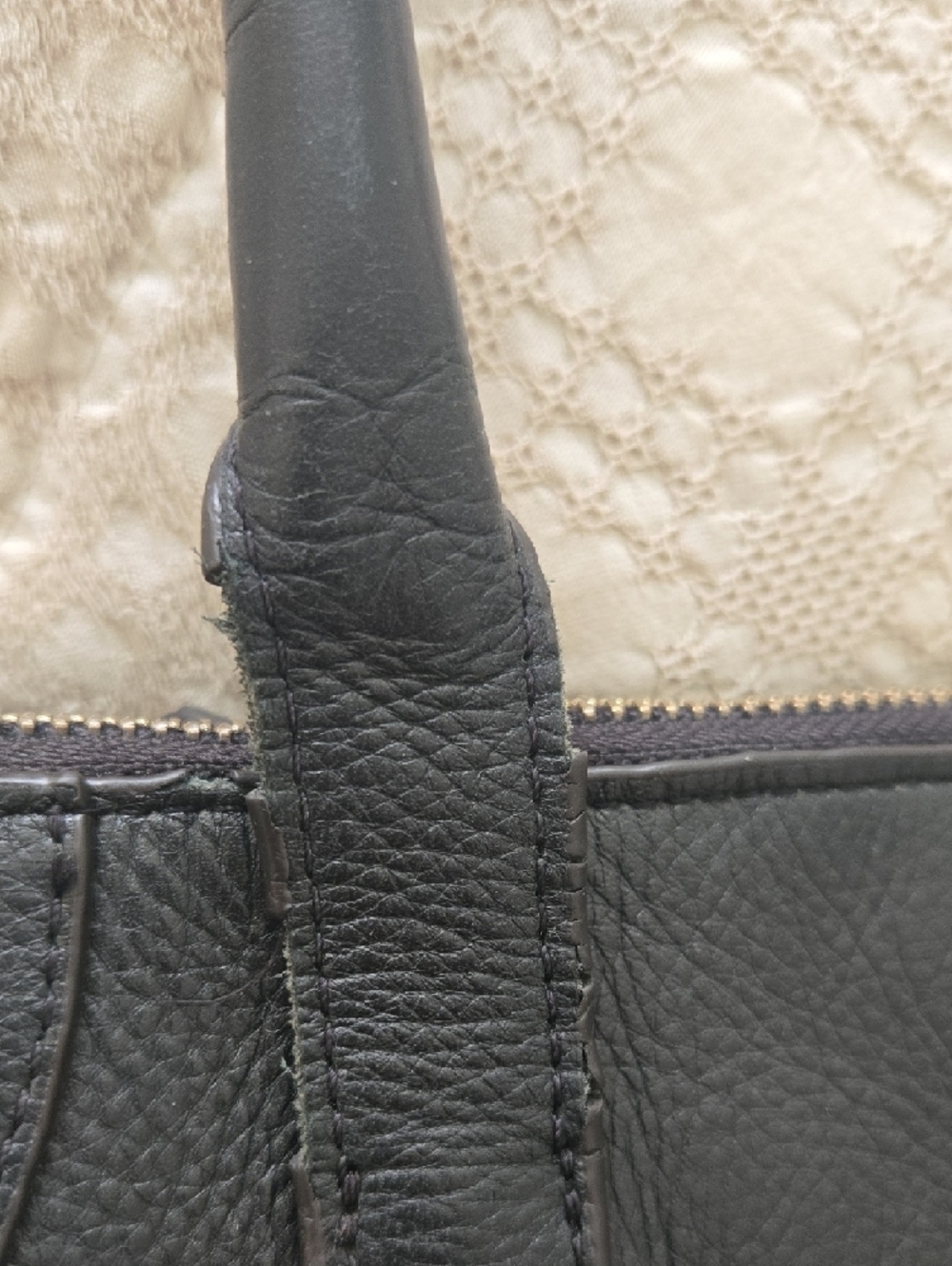 Lodis Black Pebbled Leather Tote Quiet Luxury Normcore Classic Shoulder Bag - Picture 12 of 14